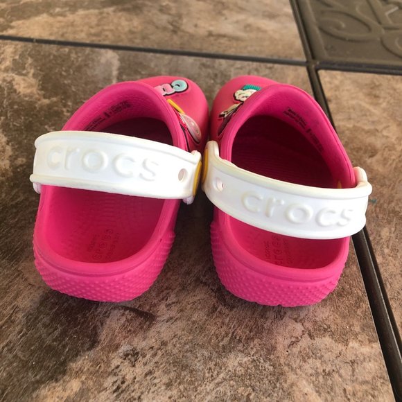 Crocs girls clogs with patches pink preschool girl  C4 - Picture 6 of 7
